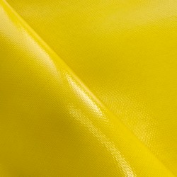 Ткань ПВХ 600 гр/м2 плотная, Жёлтый (Ширина 150см), на отрез  в Железногорске