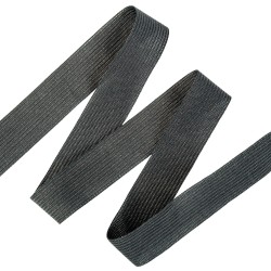 Окантовочная лента-бейка, цвет Чёрный 22мм (на отрез)  в Железногорске